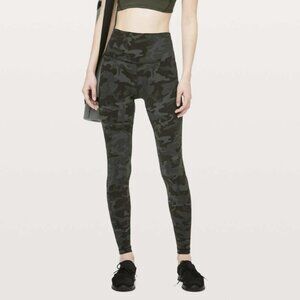 Lululemon Align Pant Legging *Full Length 28" Incognito Camo Multi Gator Green 2
